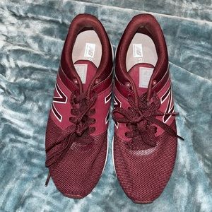 Worn once new balance sneakers maroon womens size 9